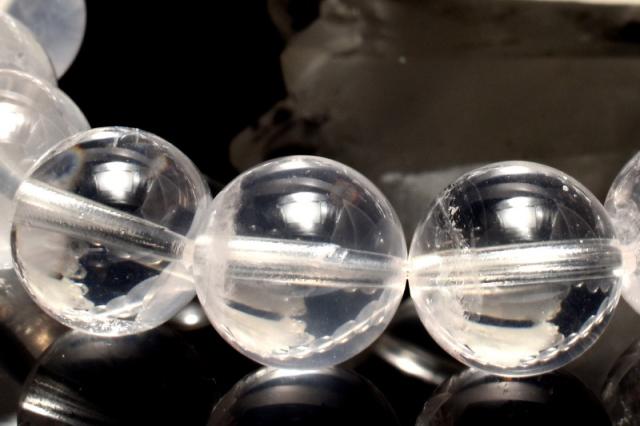 【１点物】希少カラー◇コロンビア産 ピンクレムリアンシードクリスタル　12mm　ブレスレット 【ネコポス送料無料】_MC5250_1