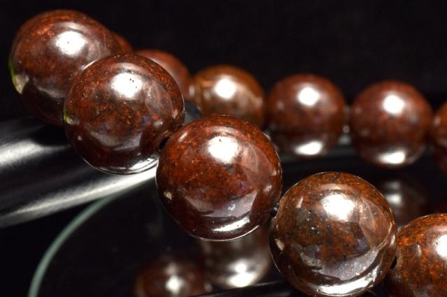 【１点物】サハラ砂漠産 コンドライト隕石(天然石質隕石メテオライト)　12.5mm　ブレスレット 【送料無料】_MC5331