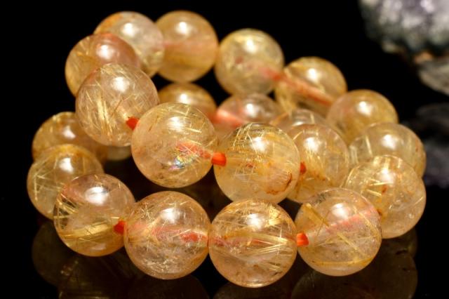 【１点物】AA☆黄金の煌めき ゴールドルチルクォーツ　8.5mm　ブレスレット 恋愛運・金運・仕事運【ネコポス送料無料】_MC6643_4