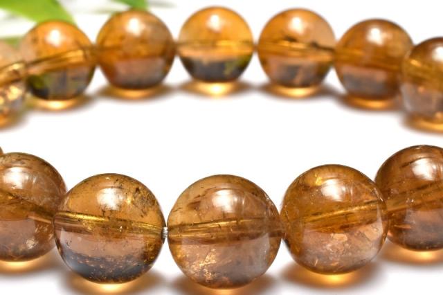 【１点物】AA激レア☆黄金レムリアン ゴールデンレムリアンシードクリスタル　10.5mm　ブレスレット 【ネコポス送料無料】_MC7289