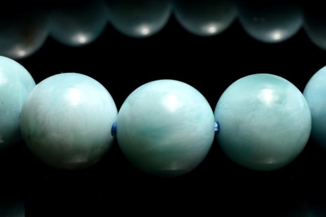 【１点物】三大ヒーリング ラリマー　9mm　ブレスレット 【ネコポス送料無料】_MC7311_1