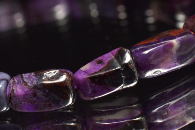 【１点物】AA☆高発色 スギライト(杉石)　6-8x3.5-4mm　ブレスレット 厄除け【ネコポス送料無料】_MC8060_2