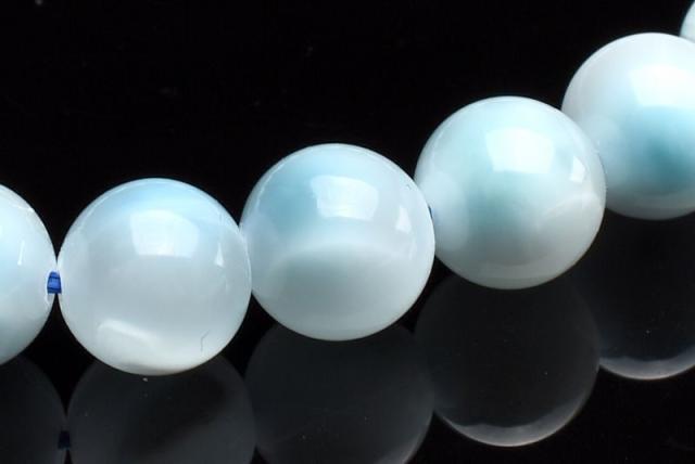 【１点物】AA☆氷河のよう アイスラリマー　8mm　ブレスレット 【ネコポス送料無料】_E184_2