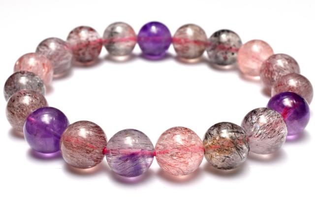 【１点物】AAA☆数量限定！ スーパーセブン　10mm　ブレスレット 金運・仕事運【送料無料】_MC9943_6