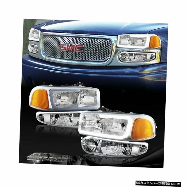 全3色/黒/赤/ベージュ テールライト GMC Denali Haloヘッドランプスモークシグナルバンパー01-06 Yukon  FoglightブレーキランプLED GMC