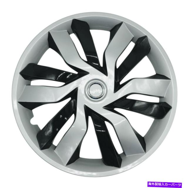 Wheel Covers Set of 4 4ホイールキャップ15" シルバー・ブラックプレミアムパフォーマンスホイールカバーのMWC