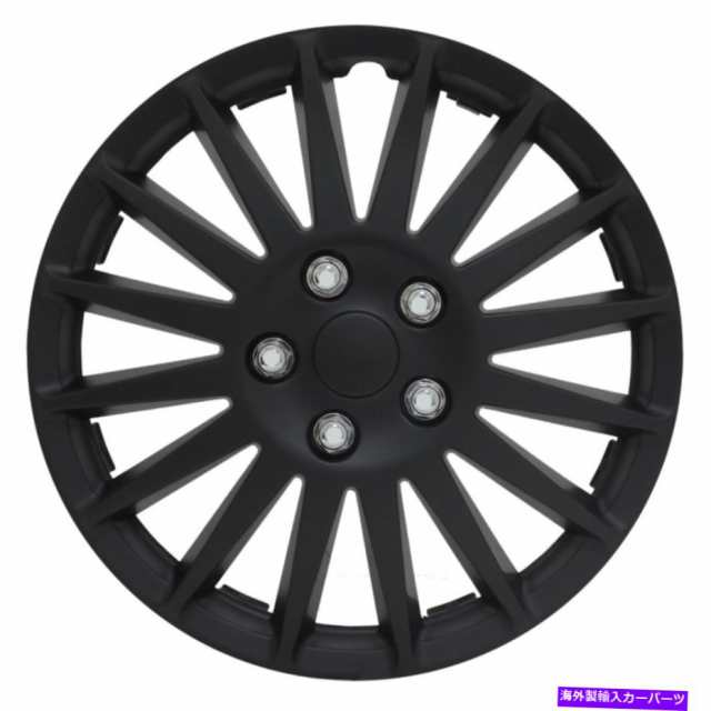 Wheel Covers Set Of 4 パイロット自動車スナップオンホイールキャップホイール・リムカバー15" ブラック - WH521 ...