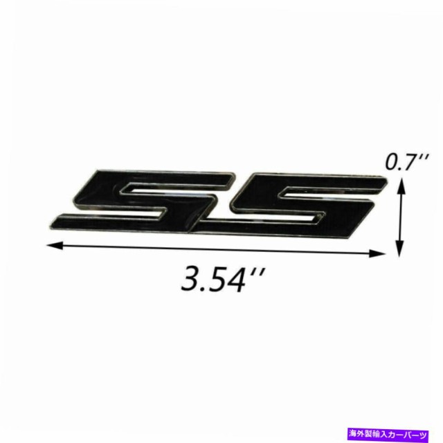 Side Fender Grille 3D BLACK SSグリルバッジメタル性能フロントフードエンブレムシボレーカマロ 3D BLACK SS  grill badge Metal｜au PAY マーケット