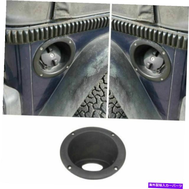 GAS TANK FUEL フィット感のためのジープラングラーTJ 19972006ブラック燃料タンクフィラーキャップガスオイルカバートリム