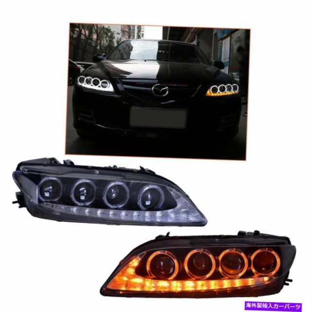 USヘッドライト Mazda Atenza 2003-2008 LEDプロジェクターLED DRLシーケンシャルのためのヘッドライトアセンブリ Headlight Assembly For Mazda Atenza 2003-2008 LED Projector LED DRL Sequential