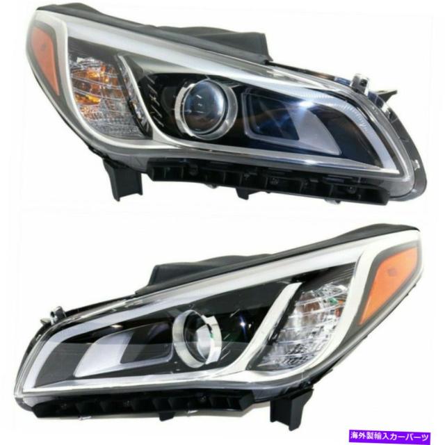 USヘッドライト Hyundai Sonata Headlightアセンブリ2015 2016 2017 RHとLHペア/セットHID For