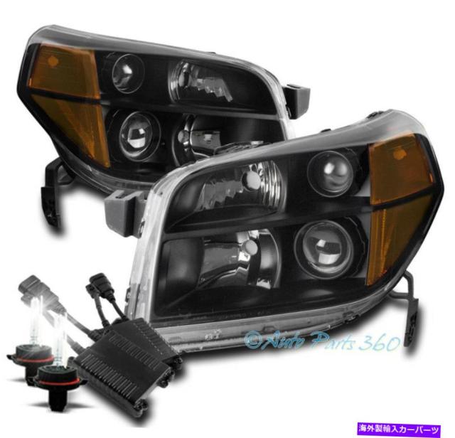 USヘッドライト 06 07 08ホンダパイロット交換プロジェクターヘッドライトランプブラック+ 50W 6K HID FOR 06 07
