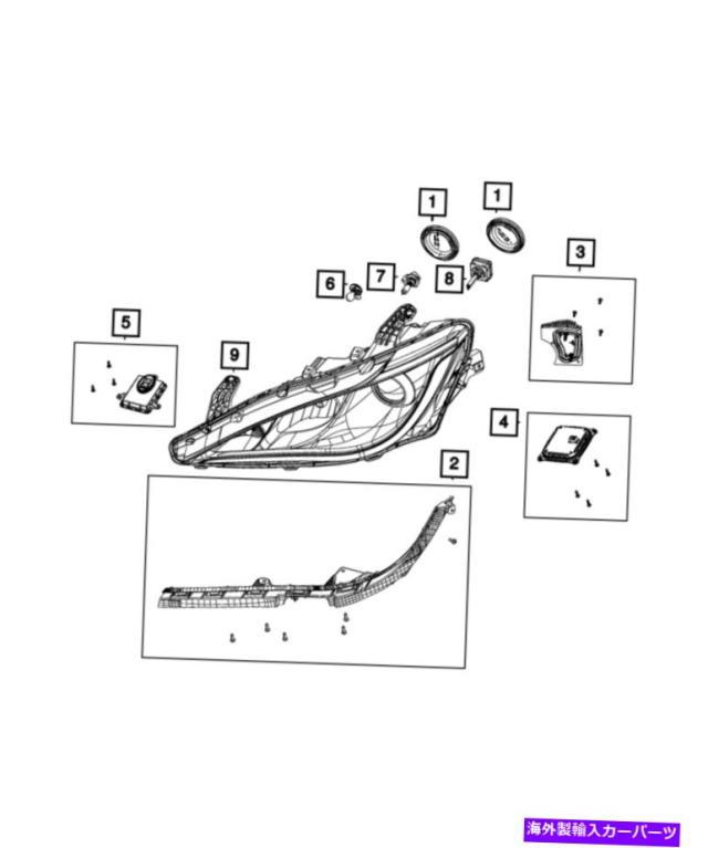 USヘッドライト 本物のMOPARヘッドランプ電球L0000D3S. Genuine Mopar Headlamp Bulb L0000D3S