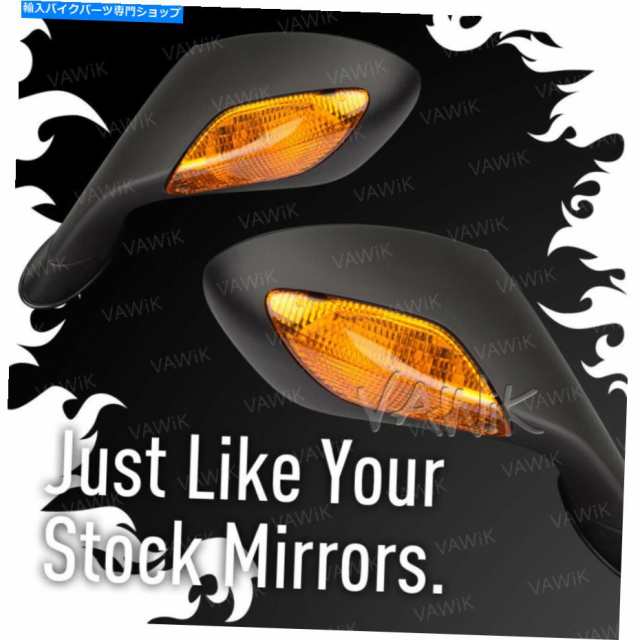 Mirror VAWIK OEM交換用ミラーブラックフィットAprilia RSV 1000 ´04 -´08 Xペア VAWiK OEM  replacement mirrors black fits Apr 特別セーフ カー用品・バイク用品 