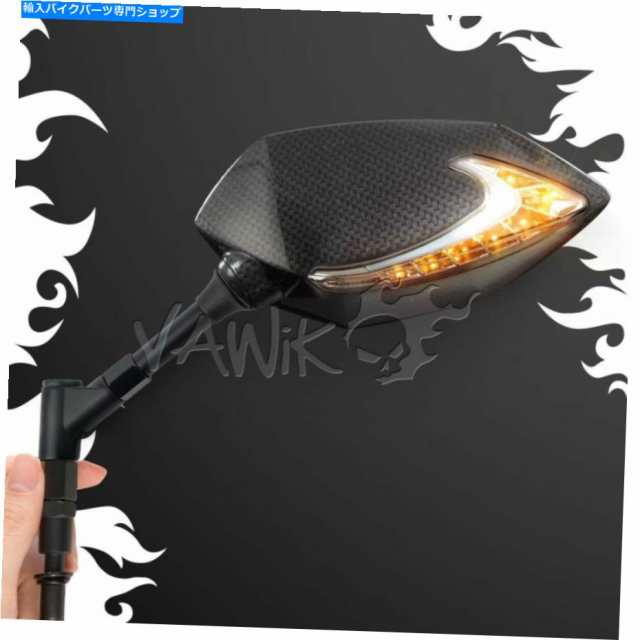 Mirror VAWIKミラーカーボンルック2トーンLEDフィットHD Bad Boy VAWiK Mirror carbon look 2tone LED fits HD Bad Boyの通販は