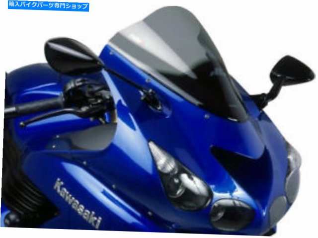 Windshield 川崎´06 -17 ZX-14R煙4057Hのためのプイグレーシングウィンドスクリーン PUIG Racing  Windscreen for Kawasaki ´06- ブランド品専門 カー用品・バイク用品 