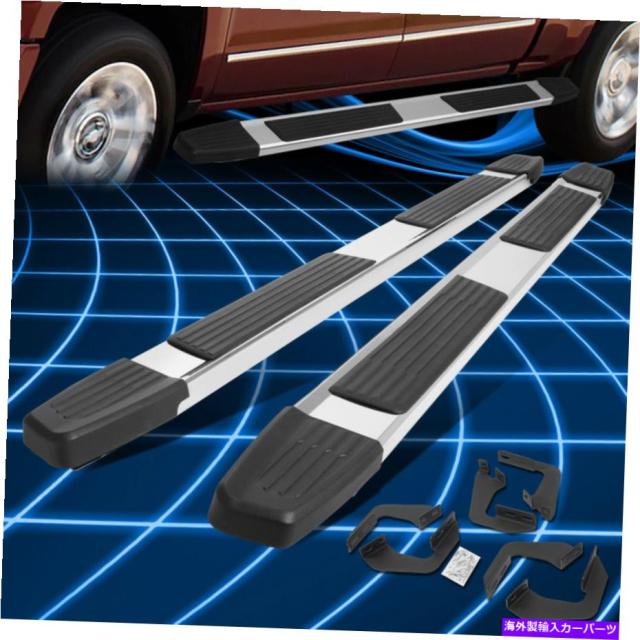 サイドステップ 07-20のためのTundra Double / Crew Cab 6 "Chrome S / Sフラットサイドステップバーランニングボード For 07-20の通販は