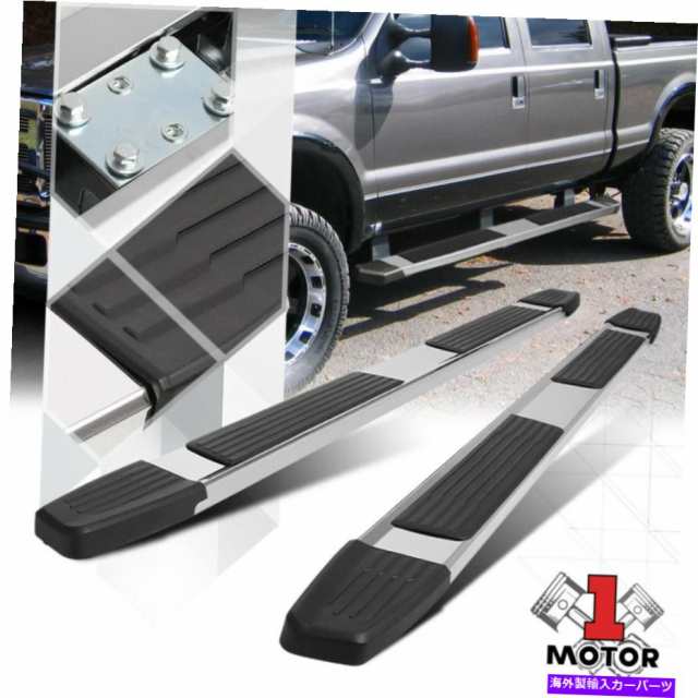 サイドステップ 6 "99-16 F250 / F350 / F450 SDクルーキャブのためのステンレス鋼の走行ボードステップバー 6" Stainless Steelの通販は