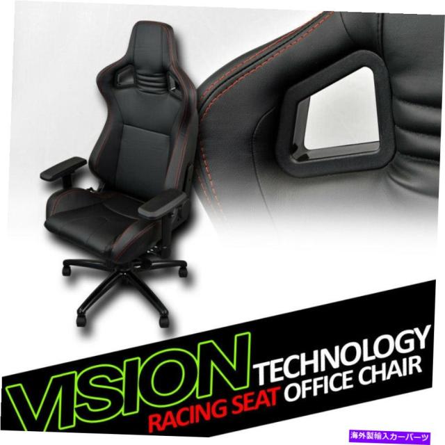 バケットシート 赤ステッチPVCレザーMUレーシングバケツシートゲームオフィスチェアVL05 Black With Red Stitches Pvc Leather Mの通販は