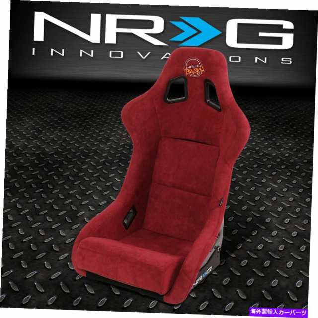 バケットシート NRGイノベーションラージグラスファイバープリズム固定バックバケットレーシングシートマルーン NRG INNOVATIONSの通販は