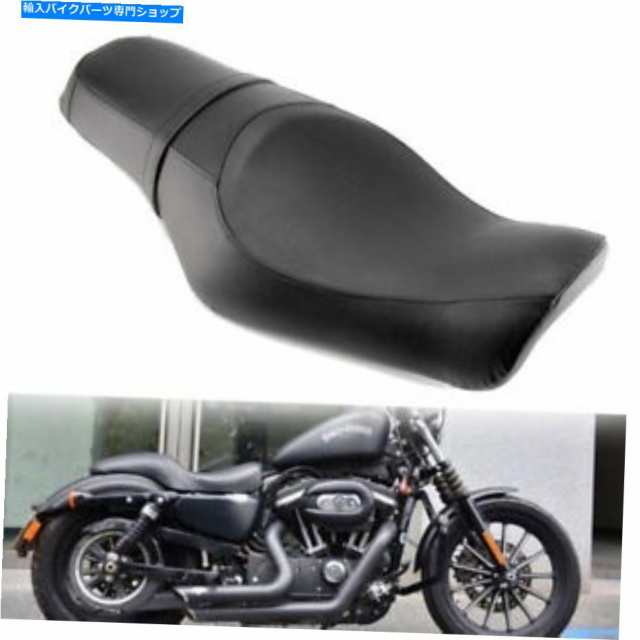 シート ハーレーアイアンXL883NスポーツスターローXL883Lのためのブラックドライバーピリオンの助手席 Black Driver Pillion Pasの通販は