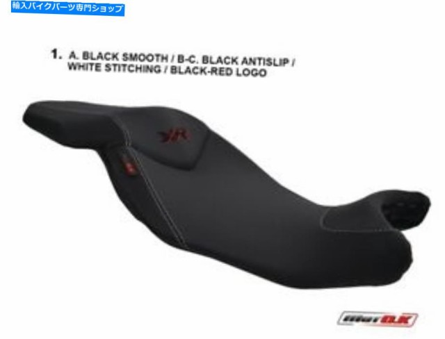 シート BMW S 1000 XR MOTOKシートカバー（2015-2019）ホワイトステッチ - ブラック/レッドロゴ Bmw S 1000 XR MotoK Seat Coverの通販は