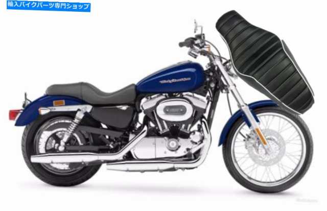 シート ハーレーXL883N XL883L XL883X 05-13ドライバーの乗客のための2アップクロスストライプシート 2-up Cross Stripe Seat Foの通販は