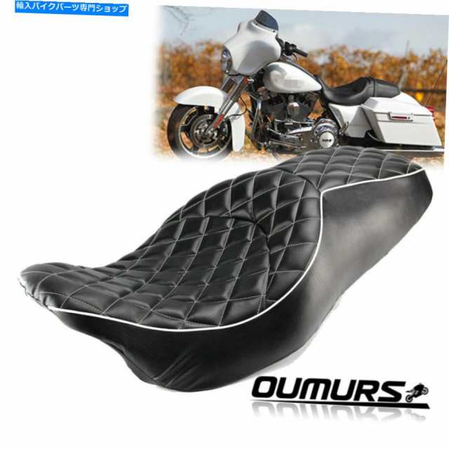 シート ハーレーストリートグライドロードカング2008-2015用ライダー旅客ツーアップシート Rider Passenger Two-Up Seat For Harの通販は
