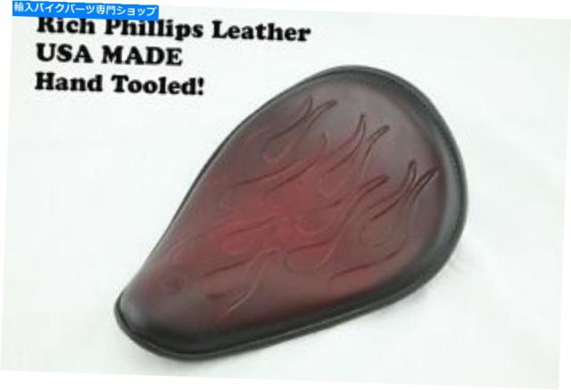 シート Rich Phillips Realtherオートバイシートチョッパーボバーハーレーダビッドソンフレームスポーツ Rich Phillips Leather の通販は