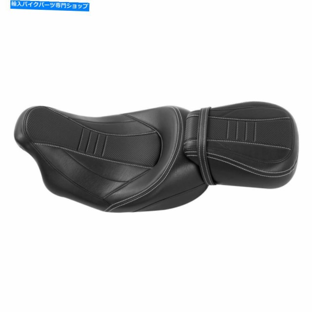公式直営店翌日発送 シート Harley Road Glide King 2009-2021 Blackのための2ピースドライバー＆旅客シートフィット  Two Piece Driver  Passenger カー用品・バイク用品