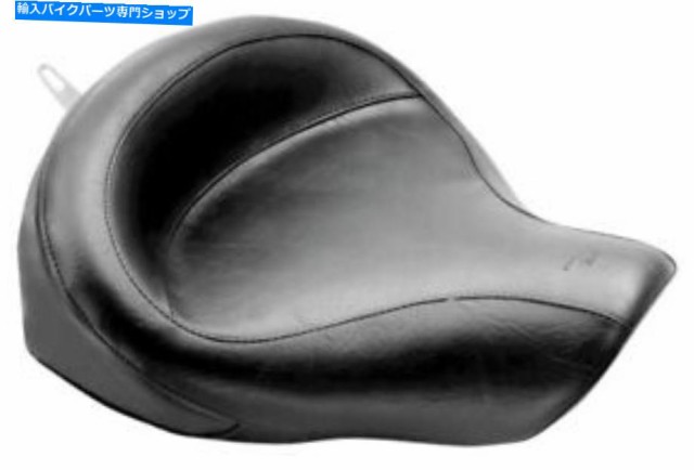 シート バックサポートのためのマスタングブラックレザーワイドツーリングビンテージソロシート76117 Mustang Black Leather Widの通販は