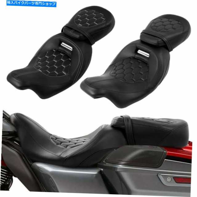 シート CVOストリートグライド2009-2020のための運転席旅客席フィット Driver Passenger Seat Fit For Harley Touring CVO Streeの通販は