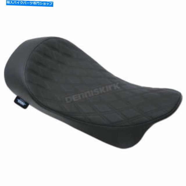 シート ドラッグスペシャリブラックロープロファイルダブルダイヤモンドステッチソロシート - 0801-1152 Drag Specialties Blackの通販は 67,518円
