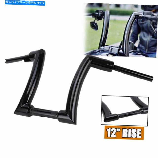 ハンドル ブラック12「昇る1-1 / 4」APEハンガーバーハンドルバーハーレイSportster 883 1200 Black 12" Rise 1-1/4" Ape Hangerの通販は