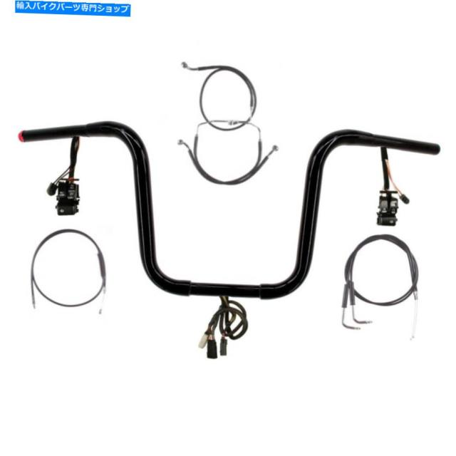 ハンドル 1 1/4 "BBlack 13" Prewreadハンドルバーキット1998-2006ハーレーロードグライドクルーズなし 1 1/4" BBlack 13" Prewiの通販は