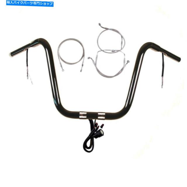 ハンドル 1 1/4 "ブラック16" PREWREANDハンドルバーキット2015＆UPハーレーロードグライドなしABS 1 1/4" Black 16" Prewired Hの通販は