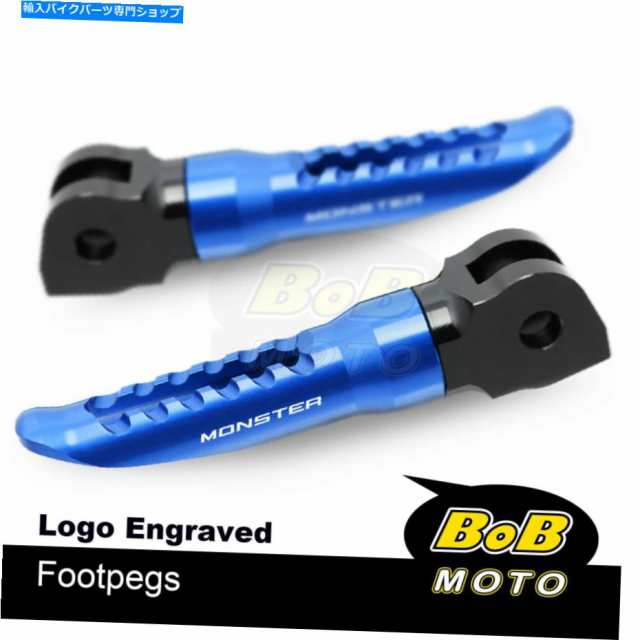 フットペグ Ducati Monster 750 1000 800 900 797のためのボブレーザーのロゴCNCの前足ペグ BoB Laser  Logo CNC Front Foot pegs 開梱 設置?無料 カー用品・バイク用品 