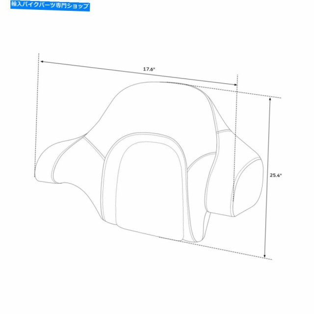 バックレスト ハーレーツアーパックパックツーリングロードキンググライド14-2021のための旅客背もたれフィット Passenger Backrの通販は
