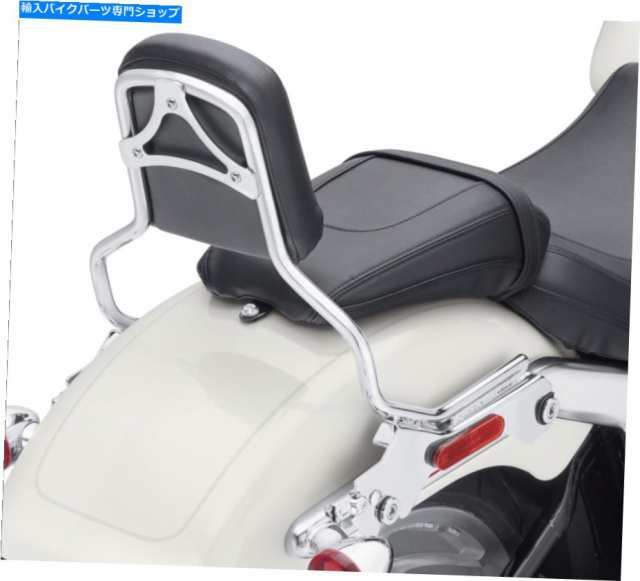 売り出し在庫 バックレスト フィット18+ファットボーイブレイクアウト取り外し可能なクロムSissy Barバックレスト+スポーツ荷物ラック Fit  18+
