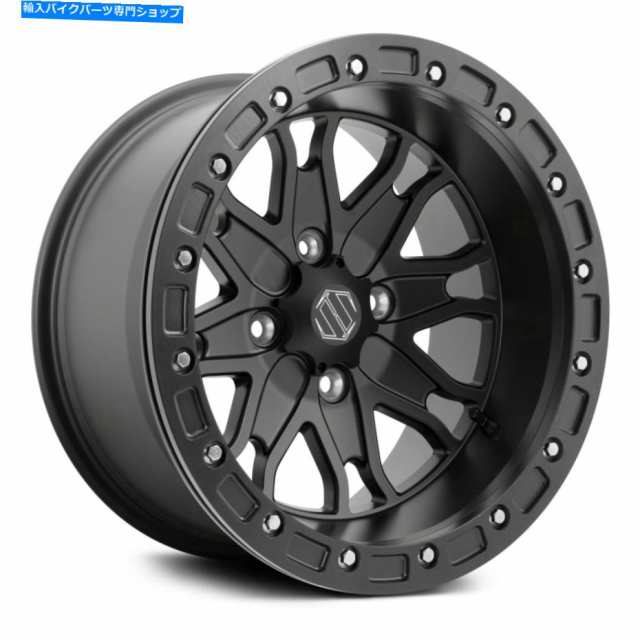 ホイール ヒパ1410-krsbk-55-SBL-BK RAPTOR ATV / UTVマットブラックホイール HiPer 1410-KRSBK-55-SBL-BK Raptor ATV/UTV Matteの通販は