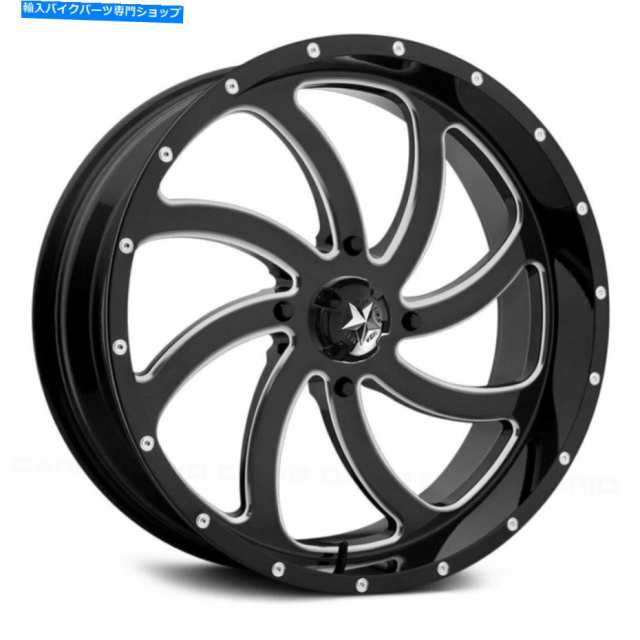 ホイール MSA M36-020737M M36スイッチATV / UTVグロスブラックWミーリングアクセントホイール MSA M36-020737M M36 SWITCH ATV/の通販は
