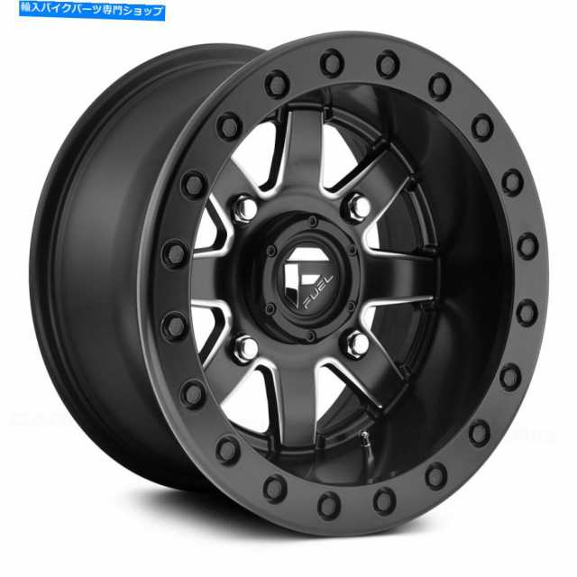 ホイール 燃料D928 Maverick UTVビーズロックマットブラックWミリングアクセントホイール FUEL D928 MAVERICK UTV Beadlock Mattの通販は