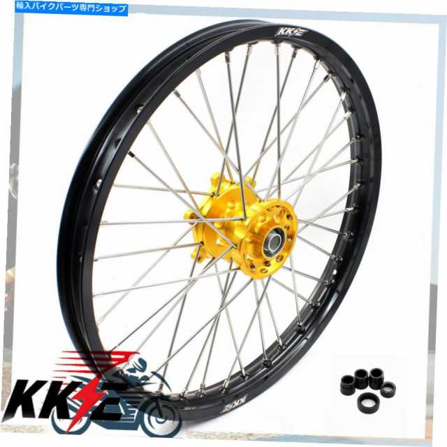 ホイール KKE 1.6 21 "Suzuki RM125 RM250 1996-2008 CNCゴールドハブ 1.6* 21" Front  Wheel Rim For Suzuki RM 先着 カー用品・バイク用品