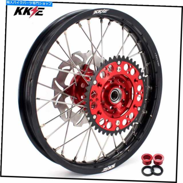ホイール KKE 2.15 * 19スポークリアホイールフィットCRF250R 2004-2013 CRF450R 2002-2012 Red CNC KKE 2.15*19 Spoked Rear Whの通販は