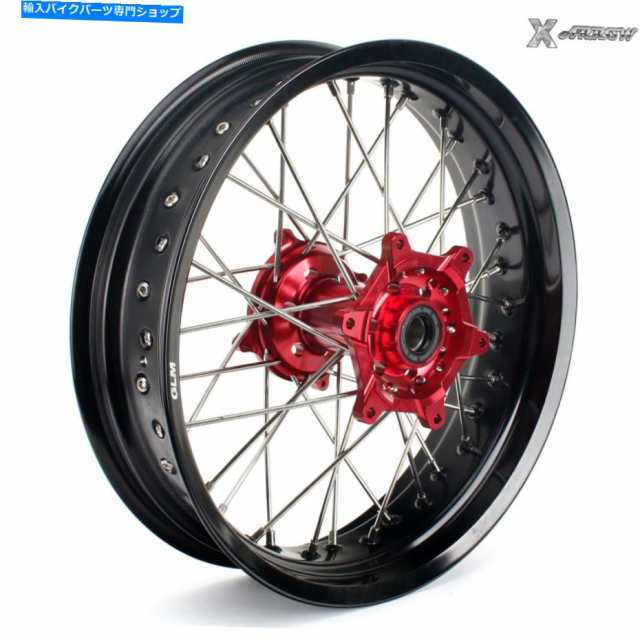 ホイール 17 "ホンダCR125Rのための赤いハブの後輪セットCR250R 2002-13 CRF250R CRF450R 04-12 17" Red Hub Rear Wheel Set forの通販は