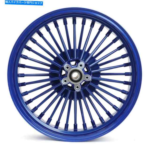ホイール Harley Dyna suspal fataboy flstf flstc 08-17のための青いチューブレススポークリアロイ輪 Blue Tubeless Spoke Rearの通販は