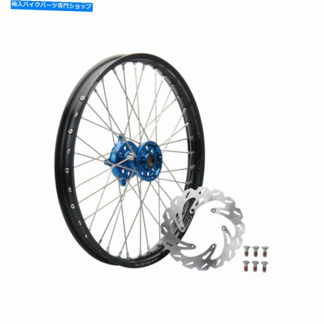 ホイール TUSK影響完全な前輪パッケージ21 x 1.60黒いリム/シルバースポーク/ブルー Tusk Impact Complete Front Wheel Package の通販は