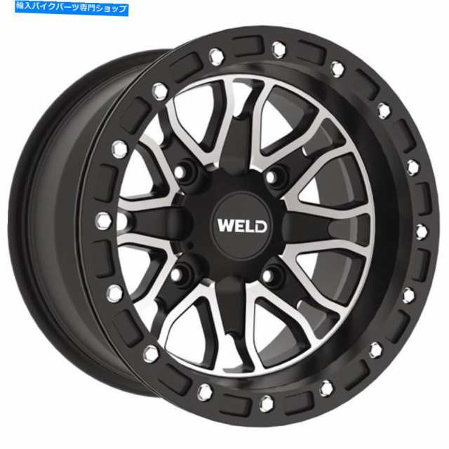 ホイール ブラックW /機械加工14×8,4 / 137,4 + 4溶接RFシリーズRAPTOR Beadlockホイール - Black w/Machined 14x8, 4/137, 4+4の通販は