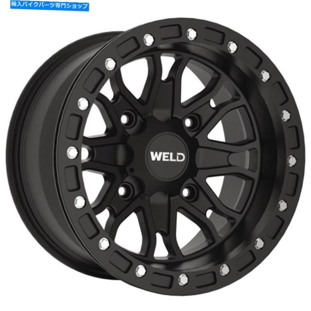 ホイール サテンブラック14x10,4 / 156,5 + 5溶接RFシリーズラプタービーズロックホイール - Satin Black 14x10, 4/156, 5+5 Welの通販は