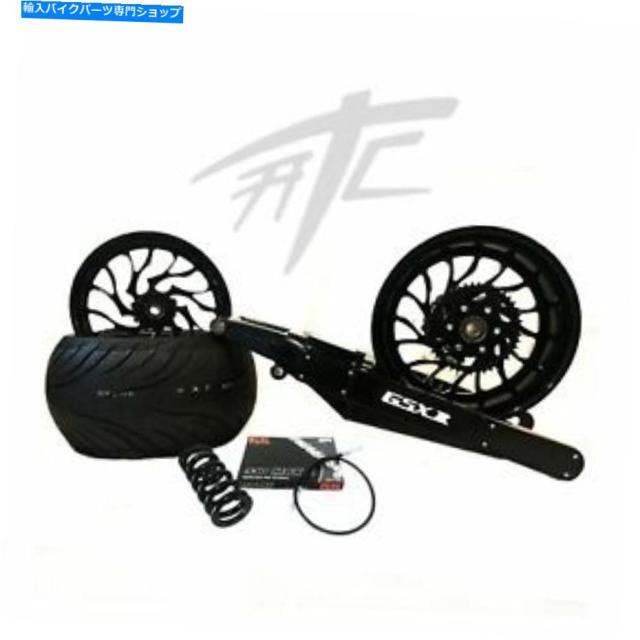 ホイール GSXR 330ファットタイヤキットブラックヘリアンホイールホワイトロゴ06-07スズキGSXR 600 750 GSXR 330 FAT TIRE KIT Bの通販は